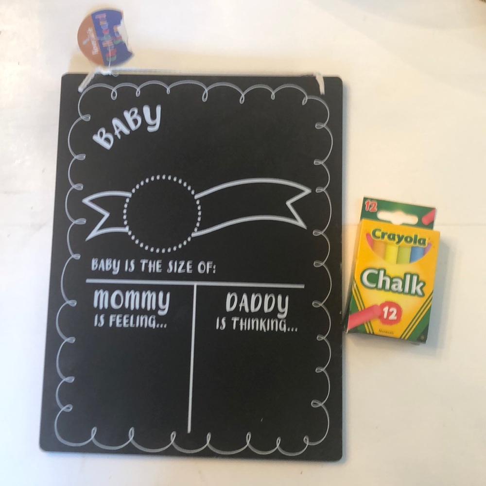 Baby announcement chalk board